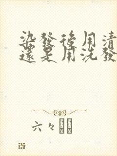 染发后用清水洗还是用洗发水洗