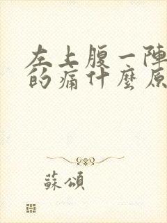 左上腹一阵一阵的痛什么原因