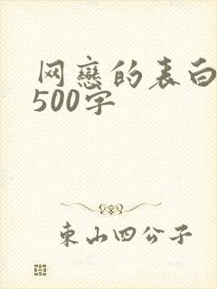 网恋的表白情书500字