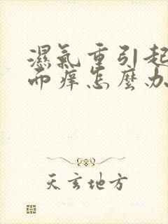 湿气重引起的下面痒怎么办