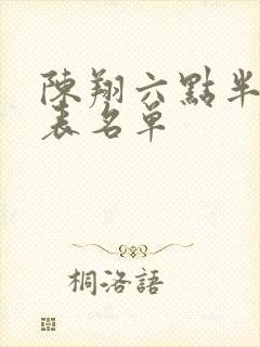 陈翔六点半演员表名单封面