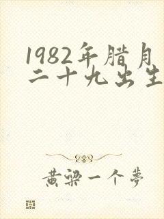 1982年腊月二十九出生的命运
