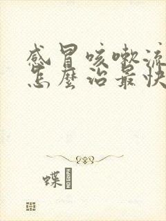 感冒咳嗽流鼻涕怎么治最快最有效封面