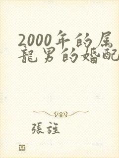 2000年的属龙男的婚配那方向好