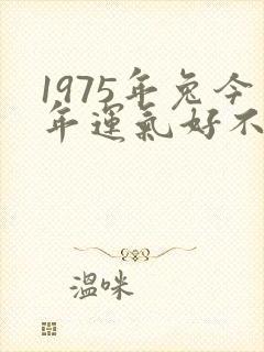 1975年兔今年运气好不好