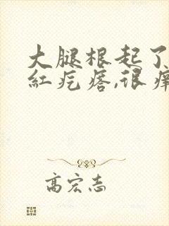 大腿根起了一个红疙瘩,很痒