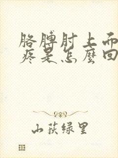 胳膊肘上面内侧疼是怎么回事