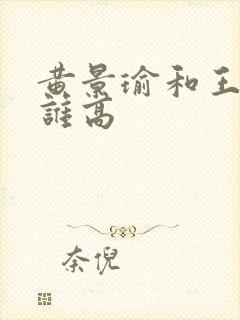 黄景瑜和王子奇谁高封面