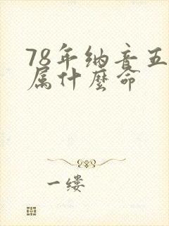 78年纳音五行属什么命