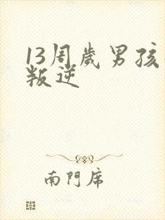 13周岁男孩子叛逆