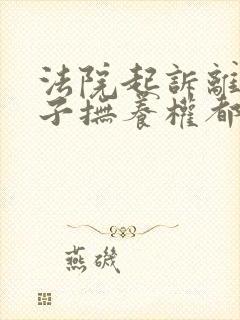 法院起诉离婚孩子抚养权都判给谁封面