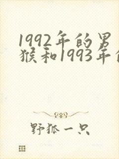 1992年的男猴和1993年的女鸡婚姻封面