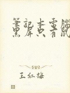 笔记本电脑打开黑屏只有鼠标