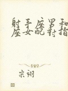 射手座男和天蝎座女配对指数是多少封面