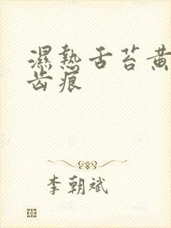 湿热舌苔黄腻有齿痕封面