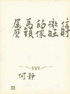 属马的微信用什么头像旺财