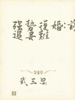 强势复婚:前夫追妻难