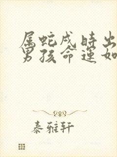 属蛇戌时出生的男孩命运如何