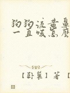 狗狗流黄鼻涕了一直咳怎么办