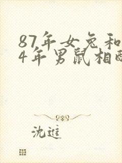 87年女兔和84年男鼠相配婚姻如何