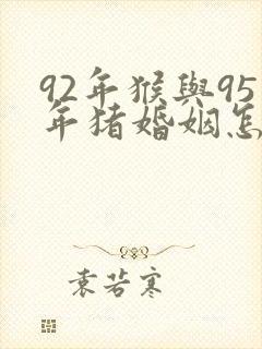 92年猴与95年猪婚姻怎样封面