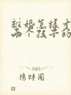 离婚怎样才能要两个孩子的抚养权