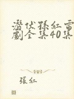 潜伏孙红雷电视剧全集40集免费观看