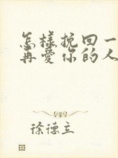 怎样挽回一个不再爱你的人封面