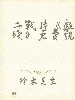 二战片《敌后前线》免费观看