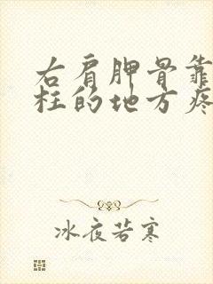 右肩胛骨靠近脊柱的地方疼