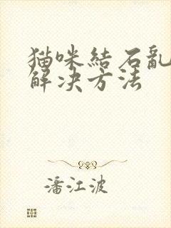 猫咪结石乱尿的解决方法