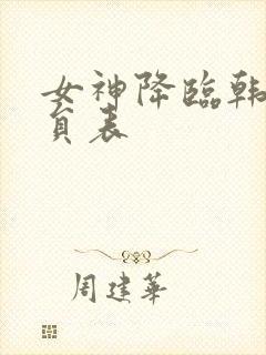 女神降临韩剧演员表