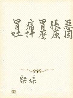 胃痛胃胀恶心想吐什么原因