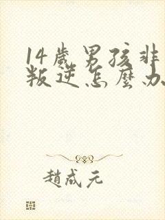 14岁男孩非常叛逆怎么办封面