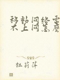 移动网络电脑连不上网怎么办