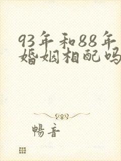 93年和88年婚姻相配吗