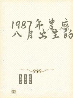 1987年农历八月出生的女命运