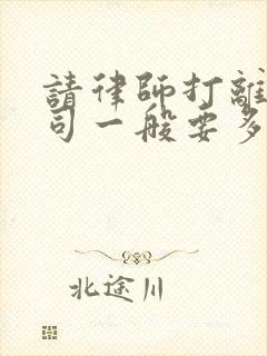 请律师打离婚官司一般要多少钱呢