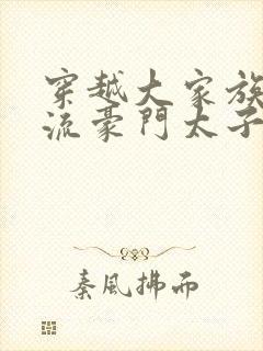 穿越大家族之风流豪门太子爷