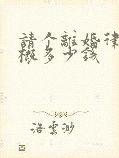 请个离婚律师大概多少钱封面