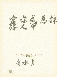 当你成为抹布文路人甲