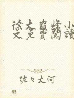 徐大巅峰小说全文免费阅读