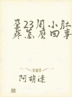 孕23周小肚子疼怎么回事