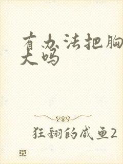 有办法把胸部变大吗