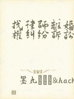 找律师离婚抚养权纠纷诉讼