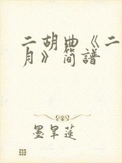 二胡曲《二泉映月》简谱