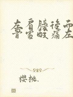 左肩膀后面肩胛骨处酸痛左手发麻