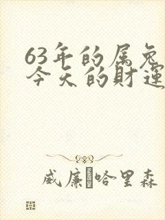 63年的属兔女今天的财运如何