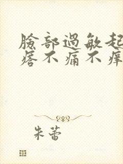 脸部过敏起红疙瘩不痛不痒