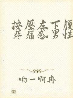 按压左下腹部有疼痛感男性